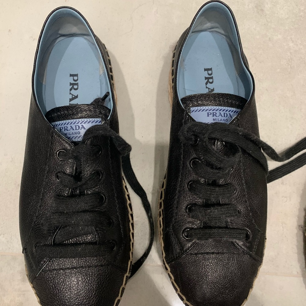 Prada leather espadrilles size 37